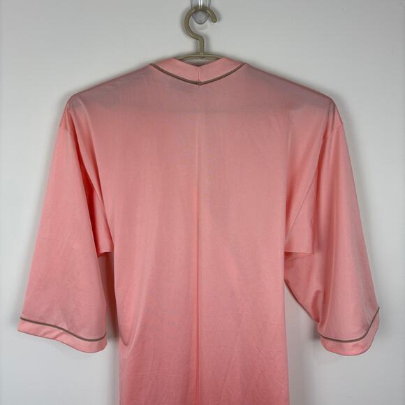 Vintage Vanity Fair Collectibles Robe Pink Gold Trim Dacron Nylon USA size 10 - Picture 9 of 14
